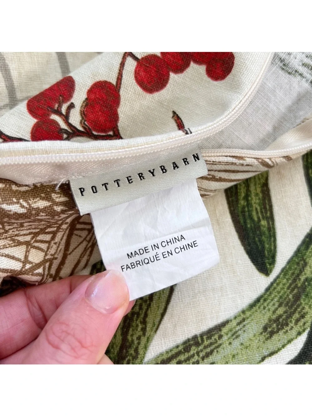 2 POTTERY BARN Amaryllis LINEN Cotton 24